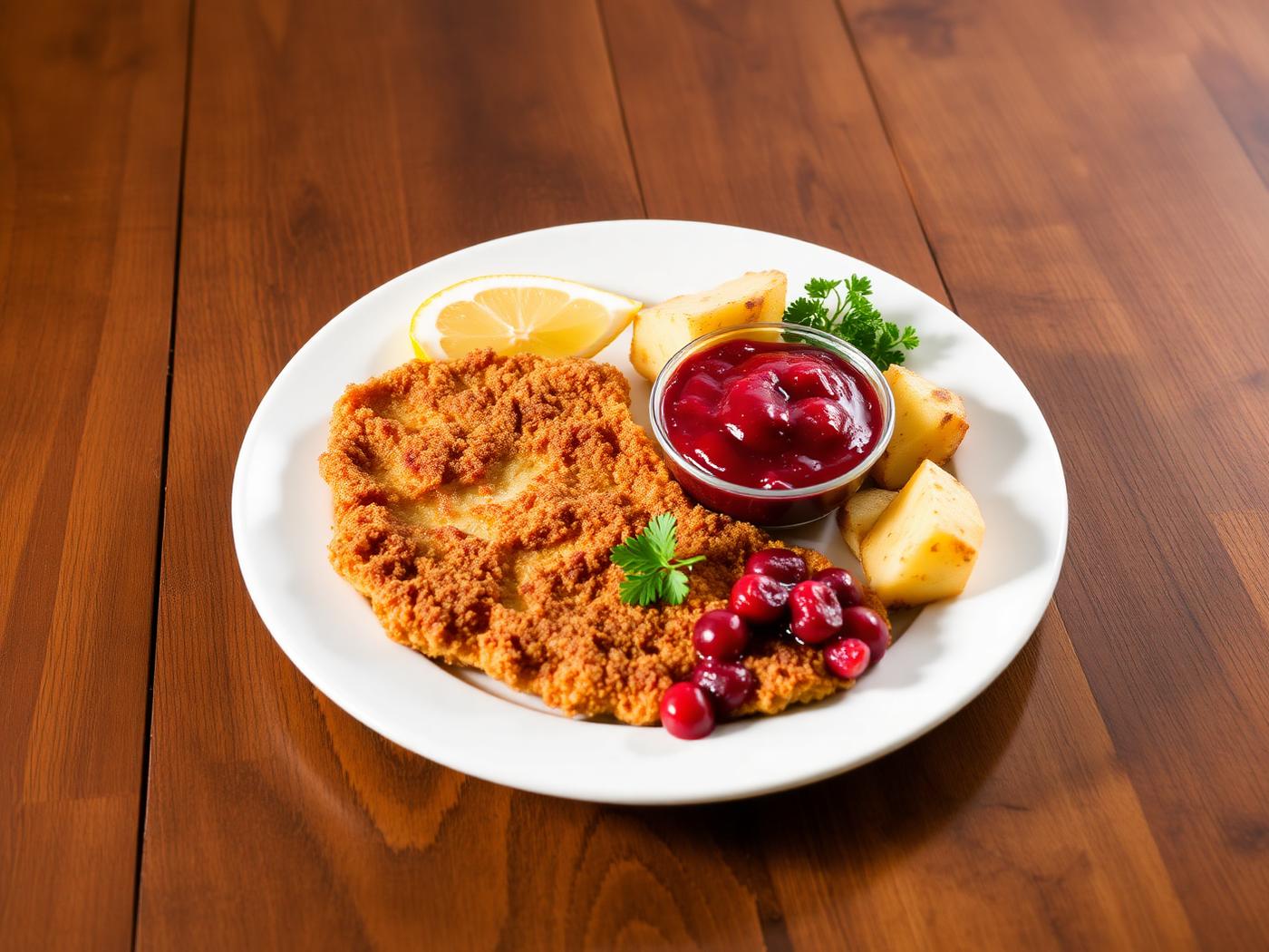 Wiener Schnitzel mit Preiselbeeren